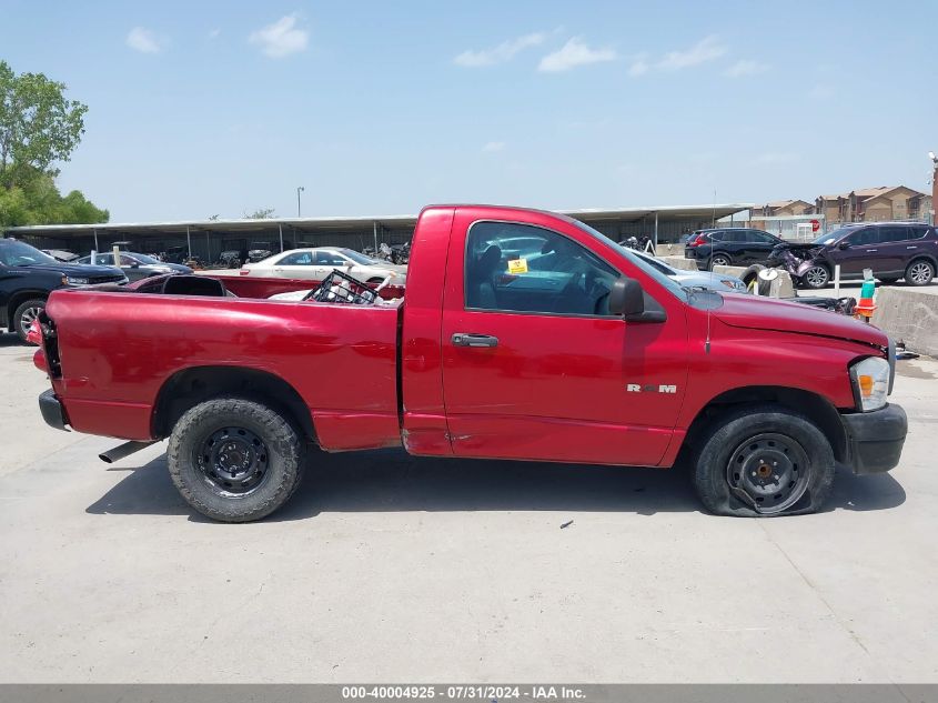 2008 Dodge Ram 1500 St/Sxt VIN: 1D7HA16KX8J203584 Lot: 40004925