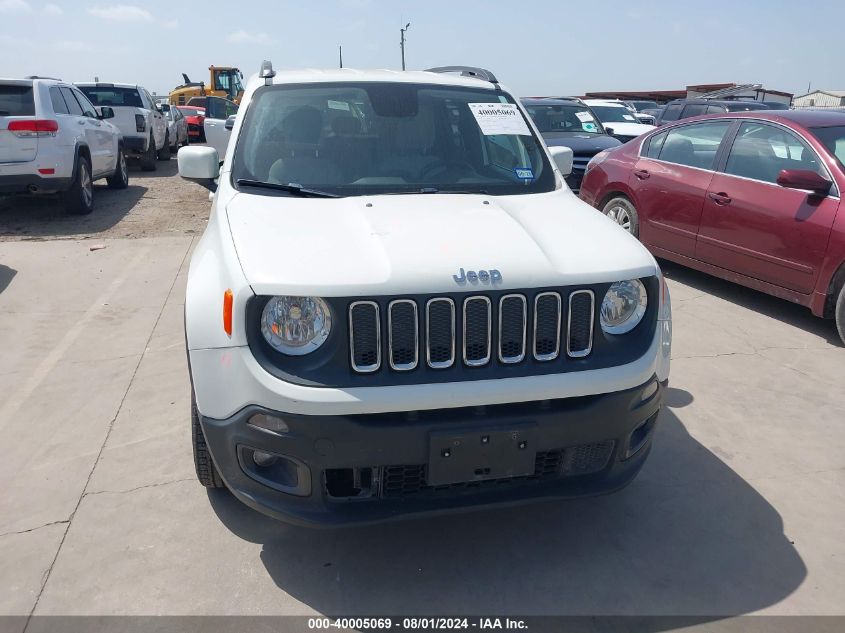 2018 Jeep Renegade Latitude VIN: ZACCJABB4JPH435 Lot: 40005069