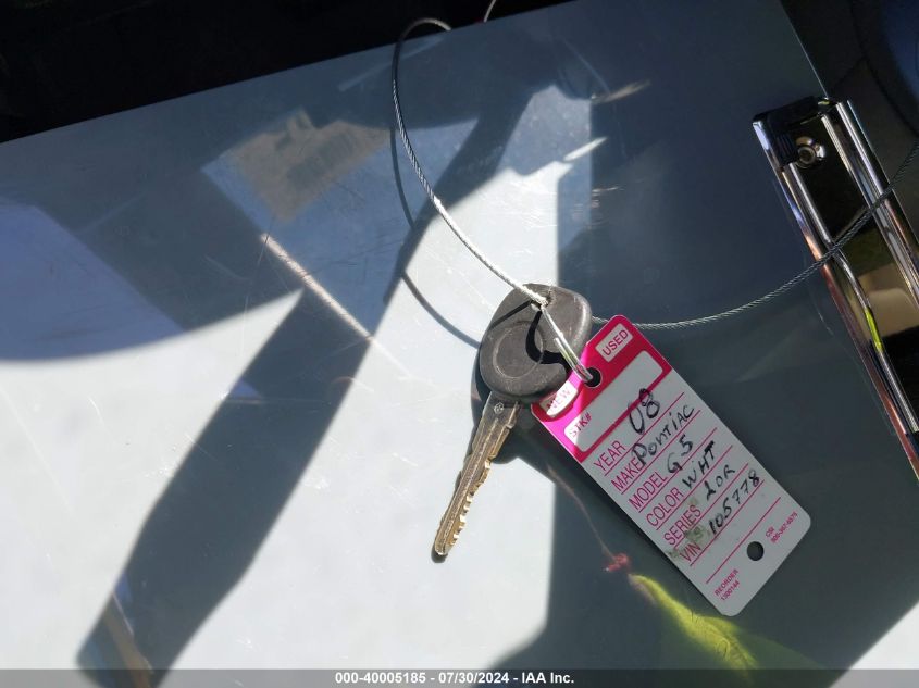 2008 Pontiac G5 VIN: 1G2AL18F587105778 Lot: 40005185