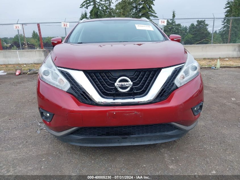 2015 Nissan Murano S/Sl/Sv/Platinum VIN: 5N1AZ2MG0FN253792 Lot: 40005230