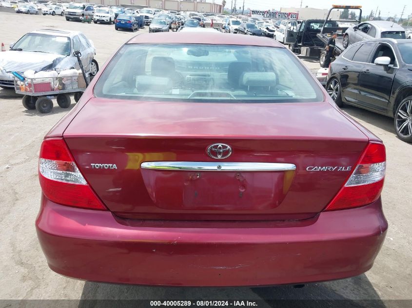 2004 Toyota Camry Xle VIN: 4T1BE32K24U366336 Lot: 40005289