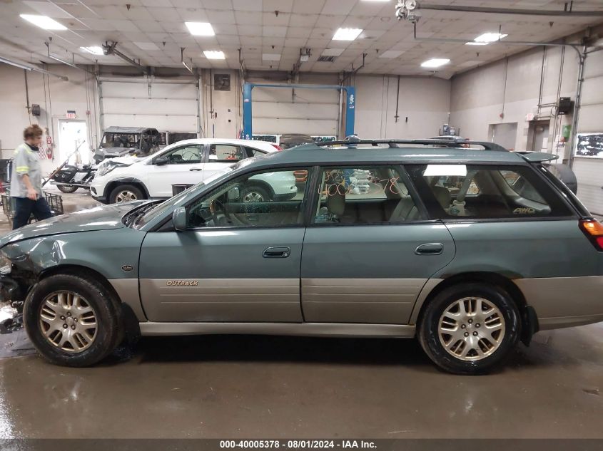 2002 Subaru Outback H6-3.0 L.l. Bean Edition VIN: 4S3BH806X27622362 Lot: 40005378