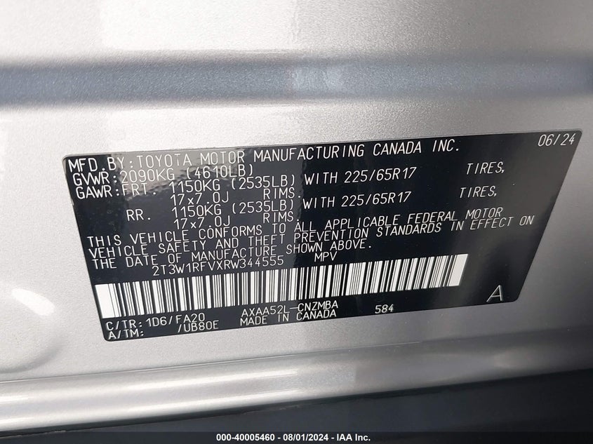 2024 TOYOTA RAV4 XLE - 2T3W1RFVXRW344555