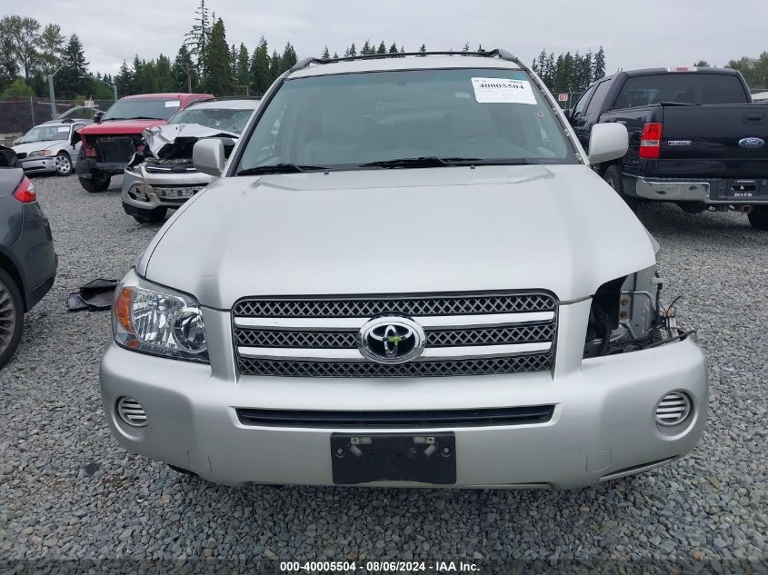 2006 Toyota Highlander Hybrid V6 VIN: JTEEW21A060012435 Lot: 40005504