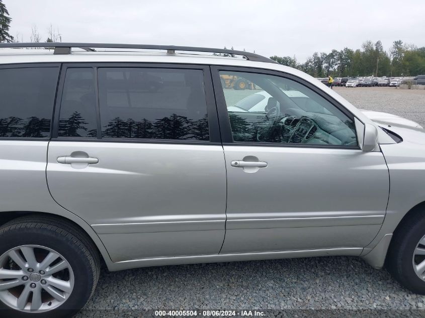 2006 Toyota Highlander Hybrid V6 VIN: JTEEW21A060012435 Lot: 40005504