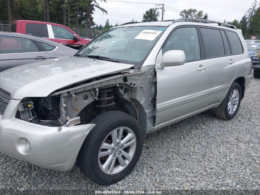 2006 Toyota Highlander Hybrid V6 VIN: JTEEW21A060012435 Lot: 40005504