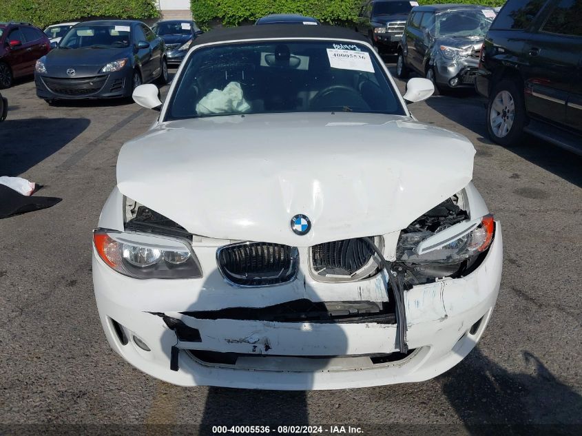 2013 BMW 128 I VIN: WBAUN1C5XDVR01379 Lot: 40005536