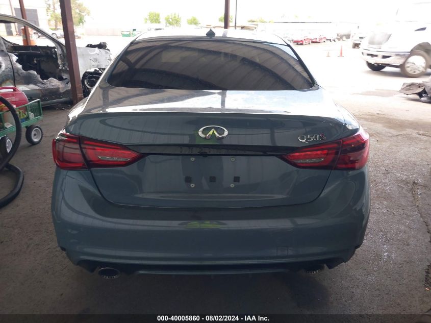 2023 Infiniti Q50 Red Sport 400 VIN: JN1FV7DP7PM570059 Lot: 40005860