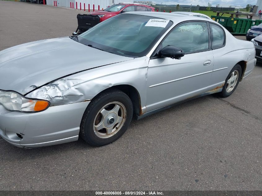 2004 Chevrolet Monte Carlo Ls VIN: 2G1WW12E549125331 Lot: 40006005