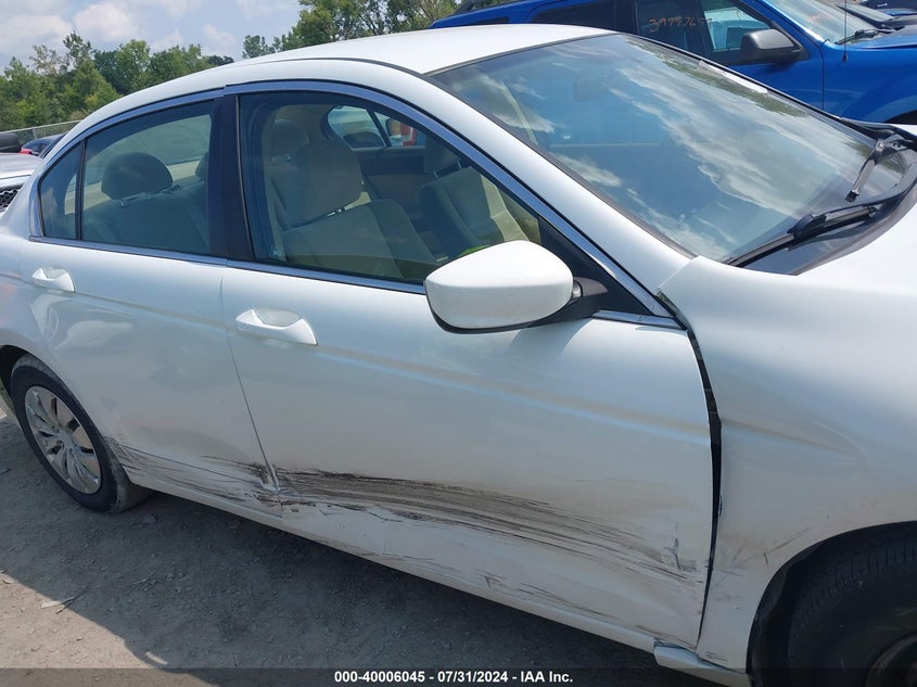 2010 Honda Accord 2.4 Lx VIN: 1HGCP2F30AA013835 Lot: 40006045