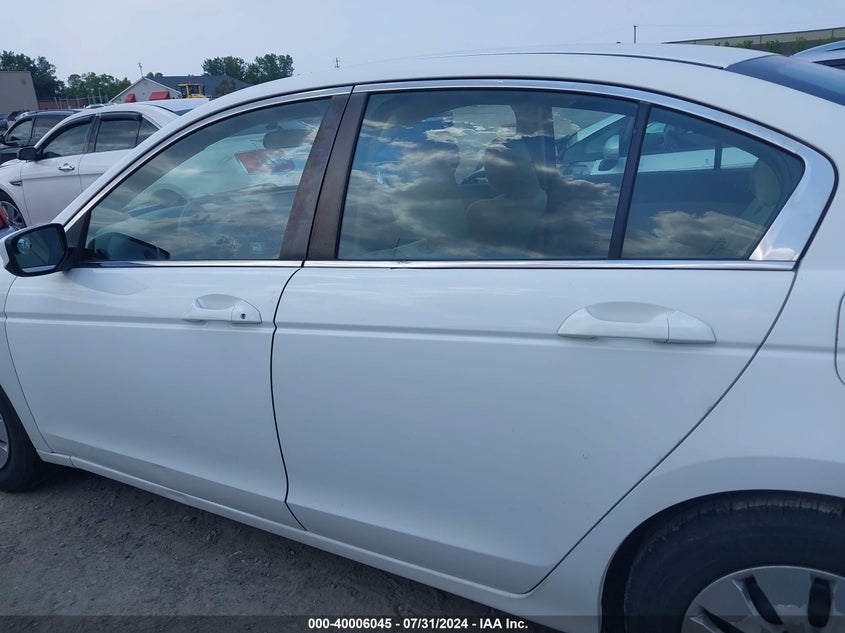 2010 Honda Accord 2.4 Lx VIN: 1HGCP2F30AA013835 Lot: 40006045