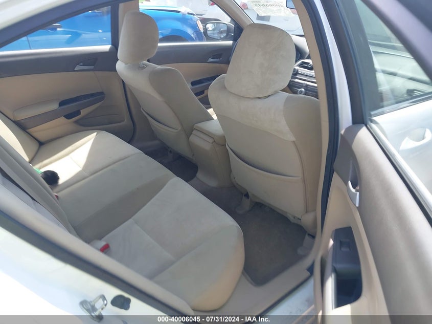 2010 Honda Accord 2.4 Lx VIN: 1HGCP2F30AA013835 Lot: 40006045