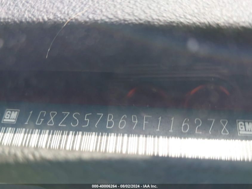 2009 Saturn Aura Xe VIN: 1G8ZS57B69F116278 Lot: 40006264