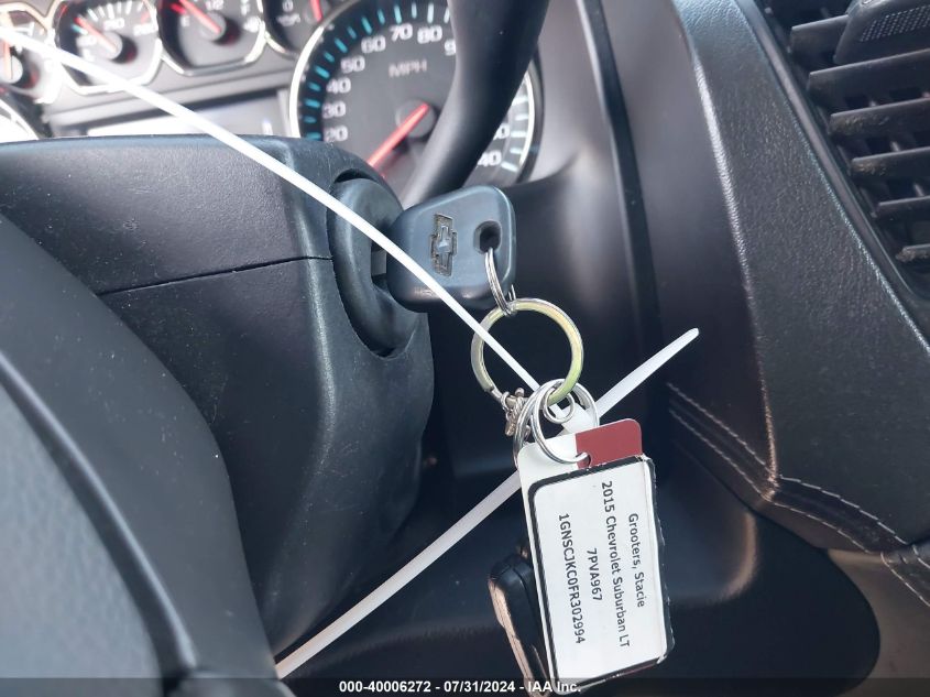 2015 Chevrolet Suburban 1500 Lt VIN: 1GNSCJKC0FR302994 Lot: 40006272