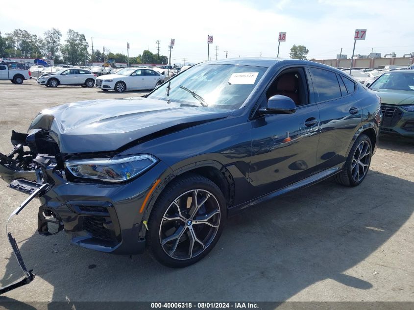 VIN 5UXCY6C03N9M60811 2022 BMW X6, Xdrive40I no.2