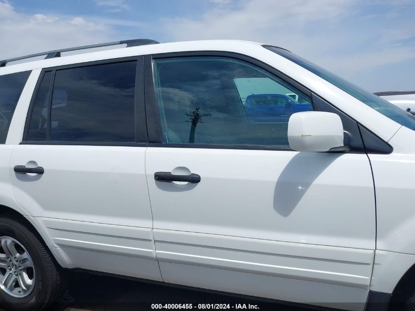 2005 Honda Pilot Ex-L VIN: 2HKYF18545H524432 Lot: 40006455