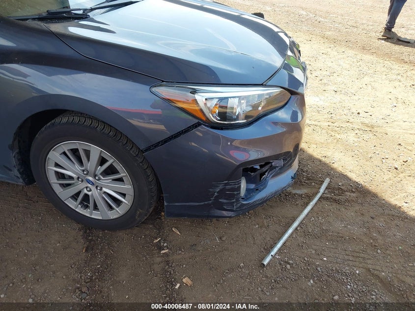 2017 Subaru Impreza 2.0I Premium VIN: 4S3GKAD62H3618203 Lot: 40006487