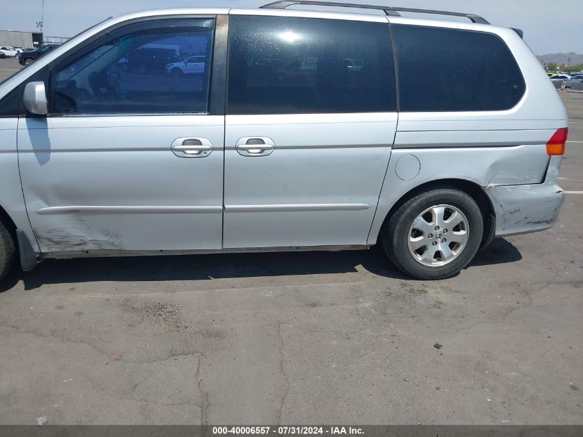 2002 Honda Odyssey Ex VIN: 2HKRL18672H527567 Lot: 40006557