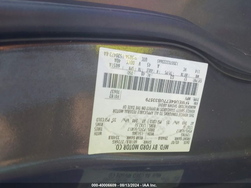 1FMEU64E77UB33579 2007 Ford Explorer Eddie Bauer