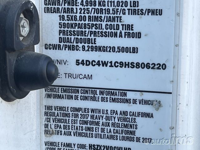 2017 Isuzu Npr Hd Gas Reg VIN: 54DC4W1C9HS806220 Lot: 40006792