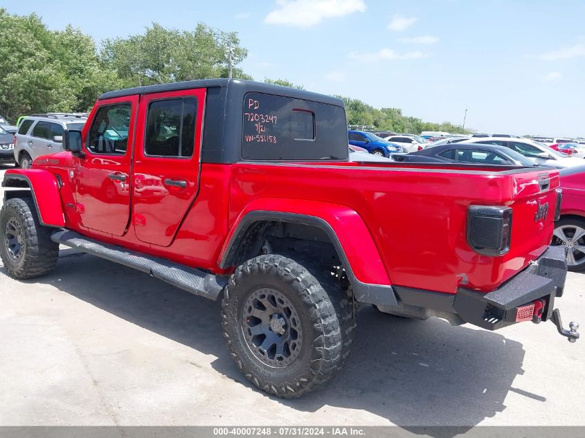 2021 Jeep Gladiator Texas Trail 4X4 VIN: 1C6HJTAG3ML551158 Lot: 40007248