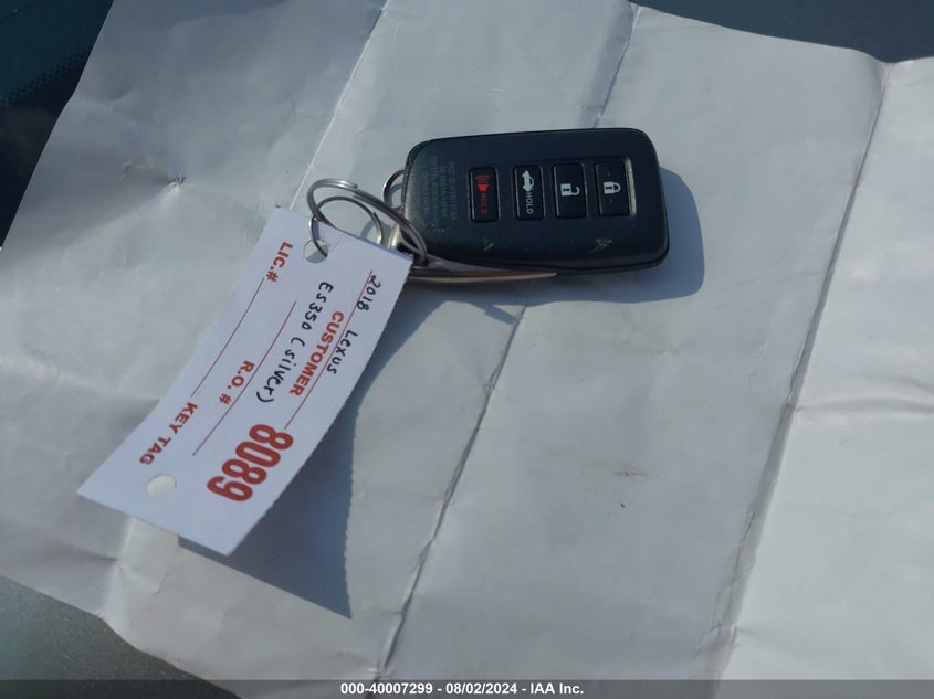 2018 Lexus Es 350 VIN: 58ABK1GG8JU105055 Lot: 40007299