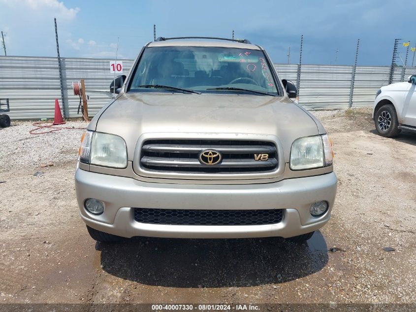 2002 Toyota Sequoia Sr5 VIN: 5TDZT34A62S088474 Lot: 40007330