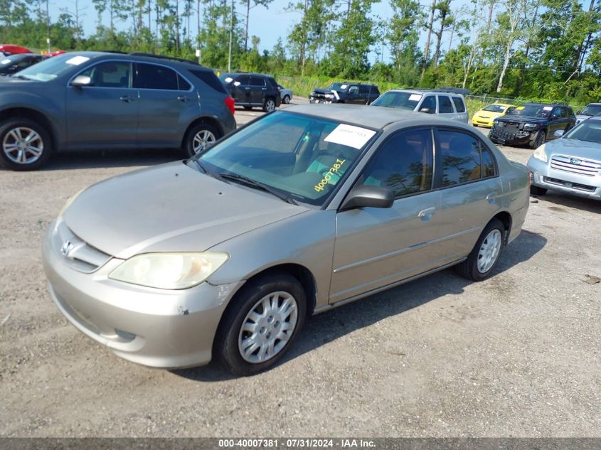 2HGES16514H551422 | 2004 HONDA CIVIC