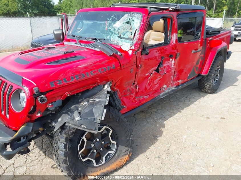 2020 Jeep Gladiator Rubicon 4X4 VIN: 1C6JJTBGXLL167165 Lot: 40007513