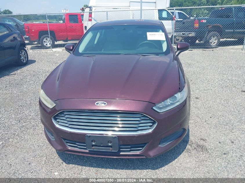 2013 Ford Fusion S VIN: 3FA6P0G76DR135407 Lot: 40007550