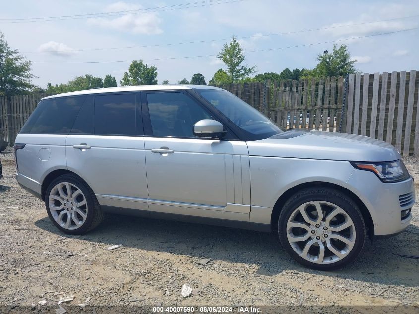 2017 Land Rover Range Rover 3.0L V6 Turbocharged Diesel Hse Td6 VIN: SALGS2FK3HA347835 Lot: 40007590