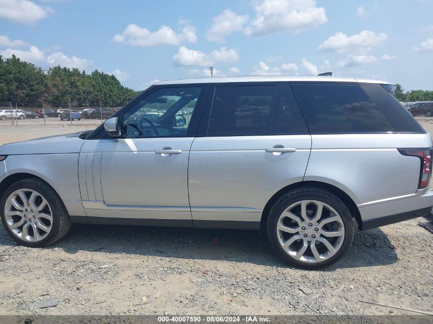 2017 Land Rover Range Rover 3.0L V6 Turbocharged Diesel Hse Td6 VIN: SALGS2FK3HA347835 Lot: 40007590