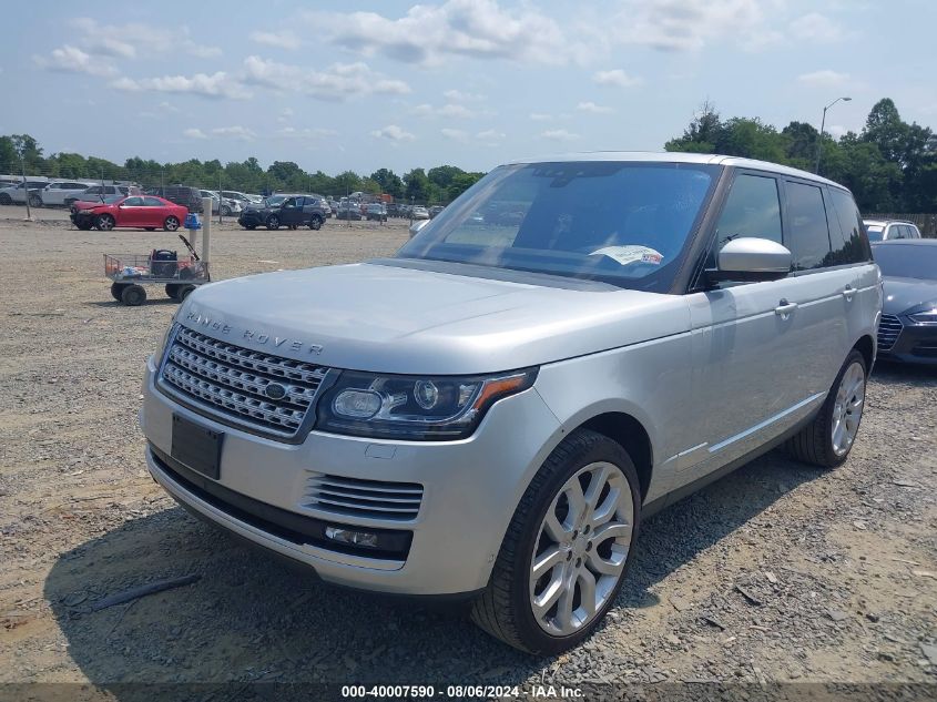 2017 Land Rover Range Rover 3.0L V6 Turbocharged Diesel Hse Td6 VIN: SALGS2FK3HA347835 Lot: 40007590