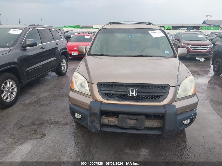 2003 Honda Pilot Ex-L VIN: 2HKYF187X3H617115 Lot: 40007928
