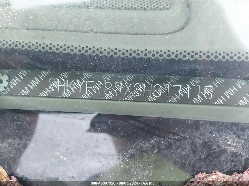 2003 Honda Pilot Ex-L VIN: 2HKYF187X3H617115 Lot: 40007928