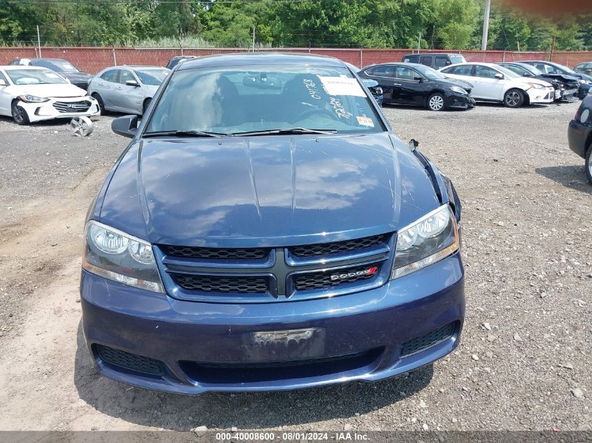 2014 Dodge Avenger Se VIN: 1C3CDZAG0EN139691 Lot: 40008600