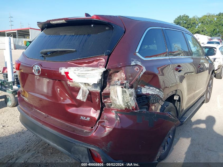 2019 Toyota Highlander Xle VIN: 5TDKZRFH4KS348285 Lot: 40008605