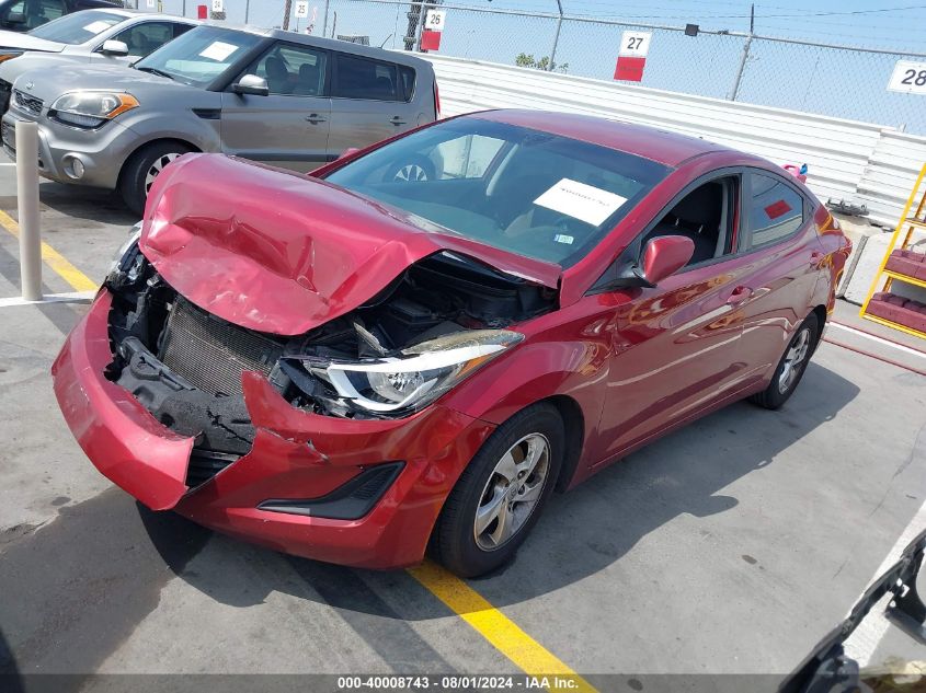 5NPDH4AEXFH646248 2015 HYUNDAI ELANTRA - Image 2