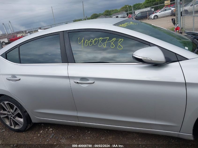 2018 HYUNDAI ELANTRA LIMITED - 5NPD84LF9JH264453