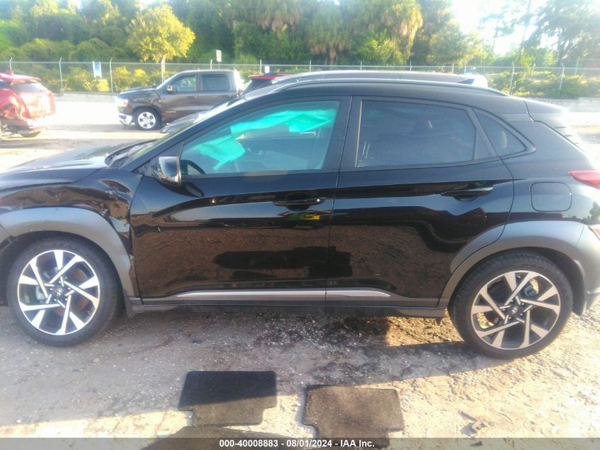 2022 Hyundai Kona Limited VIN: KM8K53A34NU909441 Lot: 40008883