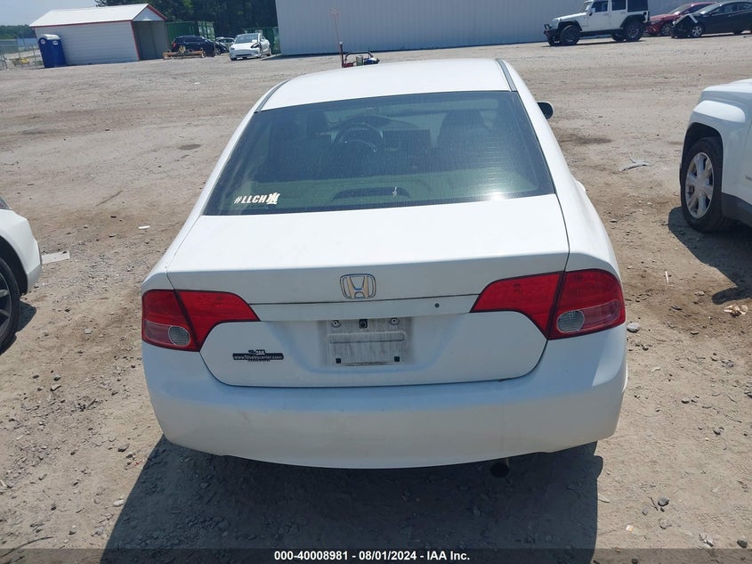 2008 Honda Civic Lx VIN: 1HGFA165X8L053364 Lot: 40008981