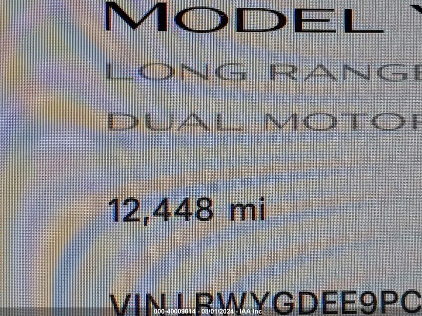 2023 Tesla Model Y VIN: LRWYGDEE9PC032087 Lot: 40009014