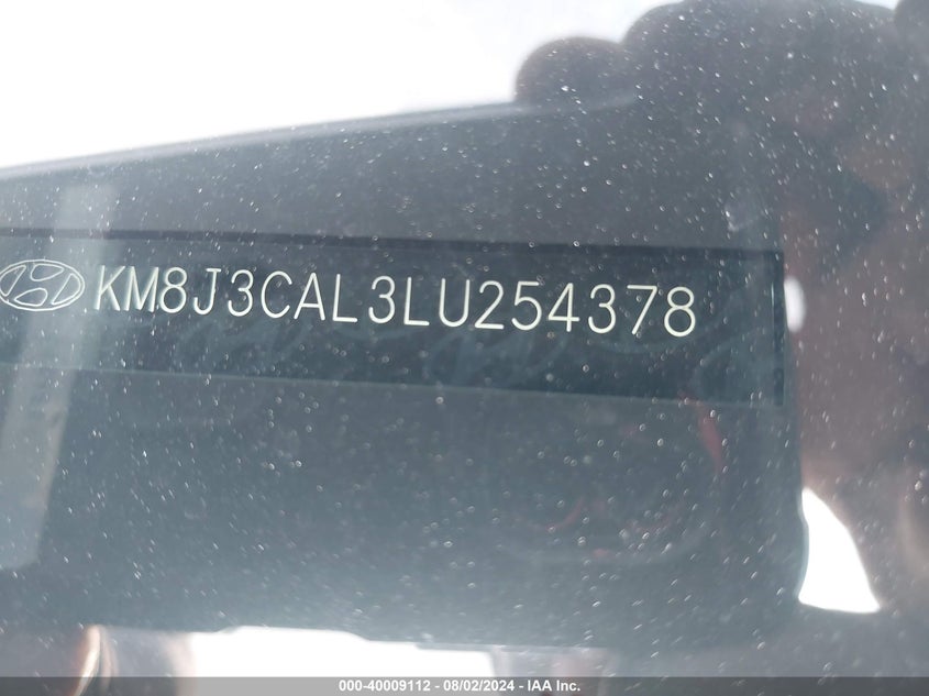 2020 HYUNDAI TUCSON VIN: JA4J4TA82NZ609456