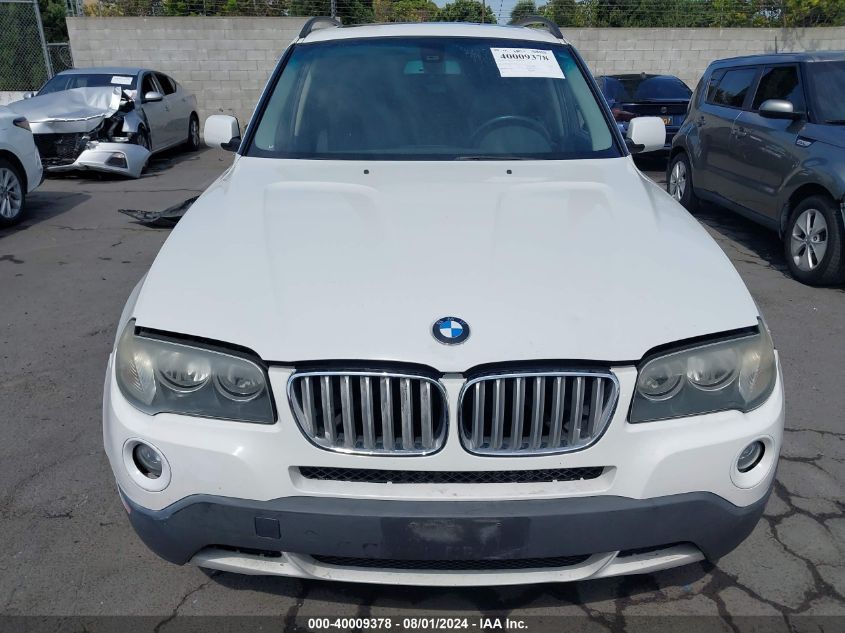 2008 BMW X3 3.0Si VIN: WBXPC934X8WJ06752 Lot: 40009378