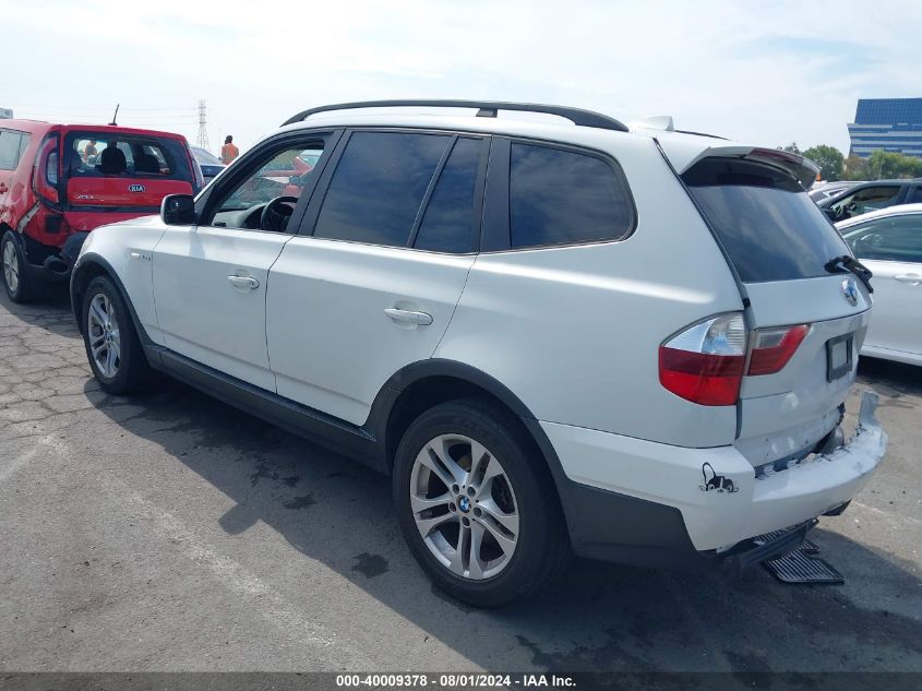 2008 BMW X3 3.0Si VIN: WBXPC934X8WJ06752 Lot: 40009378