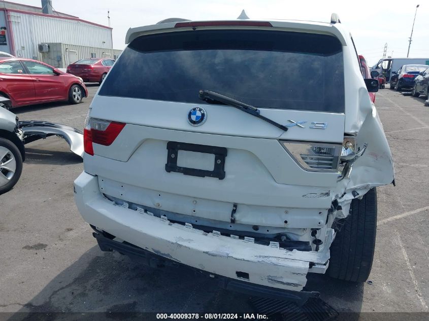 2008 BMW X3 3.0Si VIN: WBXPC934X8WJ06752 Lot: 40009378