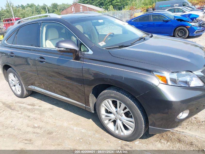 2010 Lexus Rx 450H VIN: JTJBC1BA2A2412208 Lot: 40009401