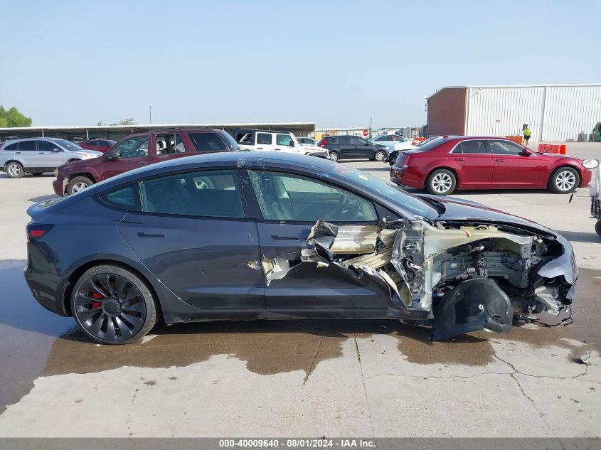 2023 Tesla Model 3 Performance Dual Motor All-Wheel Drive VIN: 5YJ3E1EC7PF715618 Lot: 40009640