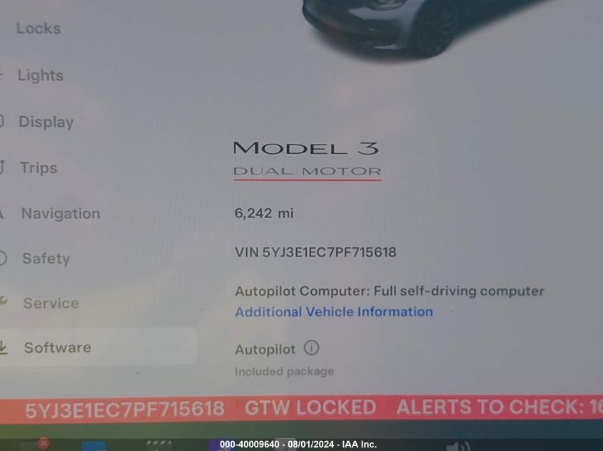 2023 TESLA MODEL 3 - 5YJ3E1EC7PF715618