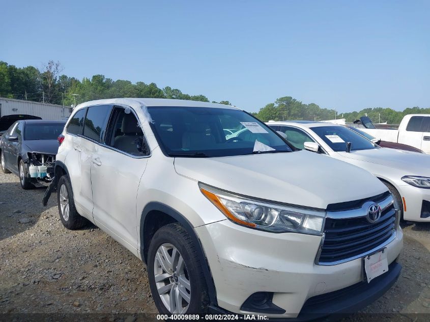 2016 Toyota Highlander Le V6 VIN: 5TDZKRFH9GS174059 Lot: 40009889